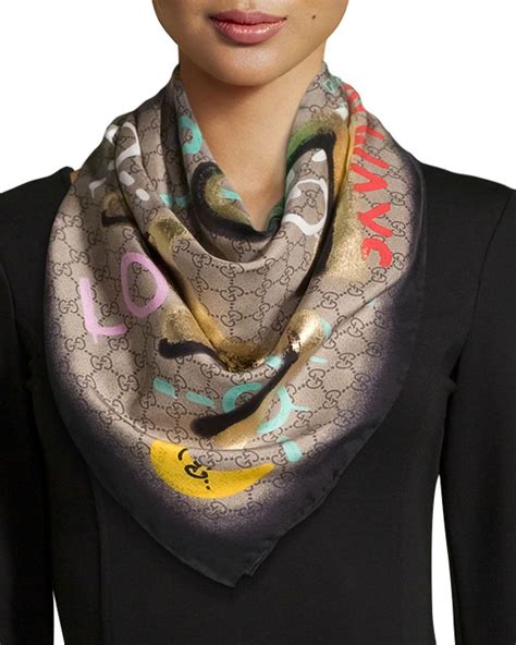 gucci silk scarf womans|authentic gucci scarves.